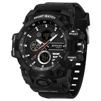 SANDA Men's Outdoor Military Watch 50M Waterproof Digital Wristwatch Stopwatch Alarm LED Light Sport Wristwatch