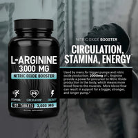 L Arginine 3000mg Capsules - 120 Capsules Nitric Oxide Supplement for Sport, Muscle and Energy - L-Arginine Nitric Oxide Booster