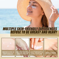 50ML Spf 50 Rice Sunscreen Cream Outdoor UV Protection Moisturizing Soothing Redness Sweatproof Prevent Sunburn Sunblock Lotion