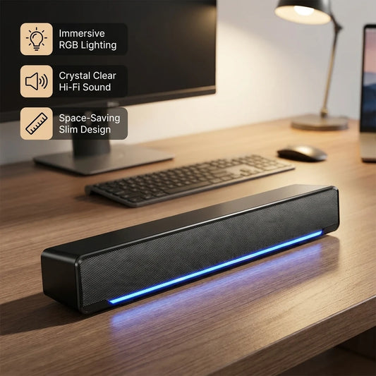 Soundbar Wired And Wireless Bluetooth 5.0 Speaker For TV Soundbar With Subwoofer Wireless Bluetooth Sound Bar For TV Laptop