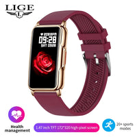 LIGE Smart Bracelet Women Smartwatch Men Heart Rate Blood Oxygen Waterproof Sport Smart Band Ladies Men Watch For Android IOS