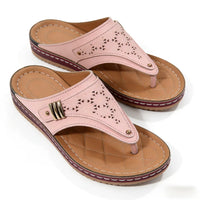 Women's Casual Beaded Flat Sandals, Bohemian Ankle Bracelet Flip Flops, Summer Beach Vacation Shoes for Women