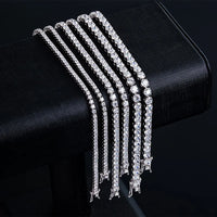 100% Real Moissanite Tennis Bracelet 925 Sterling Silver Plated 18K Gold with GRA Bracelet for Women Man Sparkling Party Jewelry