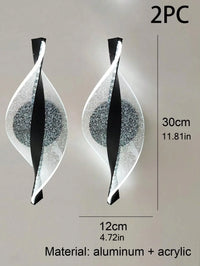 1pc/2pc modern gold/black LED acrylic wall sconce for lustre living room back wall, bedroom bedside home decor lighting.