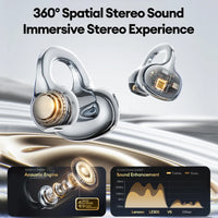 Lenovo LE302 HIFI Stereo Sports Ear Clip Earphones OWS Bluetooth 6.0 Headset Noise Cancelling Headphones Long Endurance Earbuds