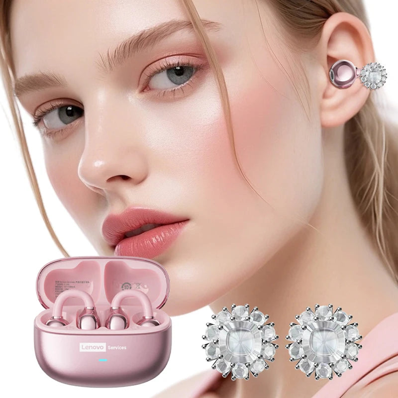 Lenovo LE302 HIFI Stereo Sports Ear Clip Earphones OWS Bluetooth 6.0 Headset Noise Cancelling Headphones Long Endurance Earbuds