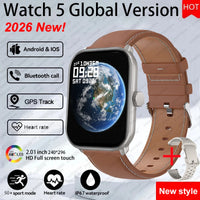 New Watch 5 Smart Watch Women AMOLED Screen Fitness Tracker Heart Rate ECG GPS Track Waterproof Call Smartwatch For IOS Android
