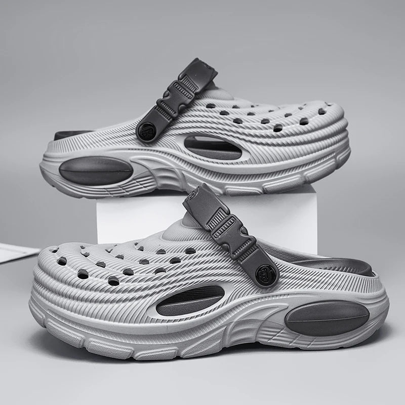 Plus Size47 48 Men Clogs Sandals Summer Outdoor Garden Clogs Hole Shoes Male Casual Shoes Water Shoes Comfort Home Soft Slippers