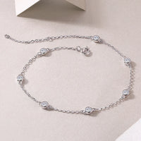 3mm Bubble Moissanite Bracelets for Women Certified Original 18k Gold Plated 925 Silver Full Diamond Bezel Bracelet Fine Jewelry