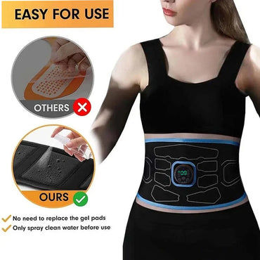 Smart EMS Abdominal Trainer Muscle Stimulator Toner Fitness Vibration Waist Belt Body Slimming Belt Electric Weight Loss Unisex