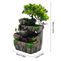 Mini Tabletop Rockery Fountain Waterfall Feng Shui Desktop Rockery Landscape Water Sound Indoor Desk Decoration for Home Office