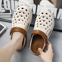Plus Size47 48 Men Clogs Sandals Summer Outdoor Garden Clogs Hole Shoes Male Casual Shoes Water Shoes Comfort Home Soft Slippers