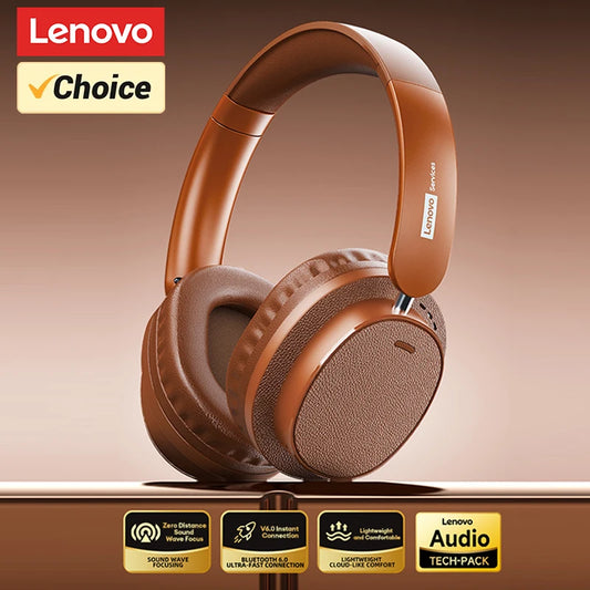 Retro TH30 Pro Lenovo Gaming Headset Wireless Bluetooth 6.0 Over Ear Headphone Foldable Sport Leather Earphones Gifts LS105
