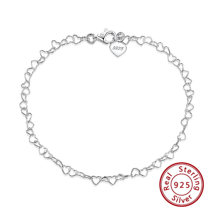 Rinntin Genuine 925 Sterling Silver Ball Faceted Bead Chain Anklets Fashion Women Summer Foot Bracelet Ankle Straps Jewelry SA80