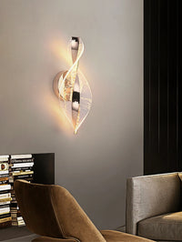 1pc/2pc modern gold/black LED acrylic wall sconce for lustre living room back wall, bedroom bedside home decor lighting.