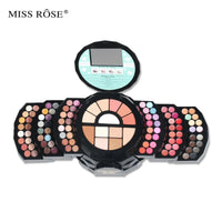 MISS ROSE 108 Color Pearl Eye Shadow Cosmetic Lipstick Box Matte Powder Blusher Shimmer Eye Shadow Plate Set Valentine's Day Gif