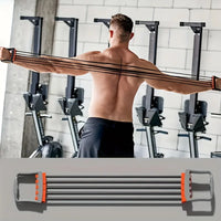 5-Tube Chest Expander with Adjustable Resistance Bands – Home Gym Strength Trainer for Muscle Building, Arms & Chest Workouts