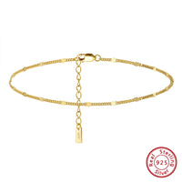 Rinntin Genuine 925 Sterling Silver Ball Faceted Bead Chain Anklets Fashion Women Summer Foot Bracelet Ankle Straps Jewelry SA80
