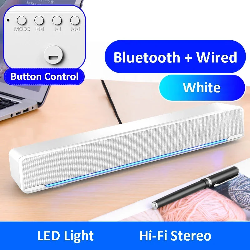 Soundbar Wired And Wireless Bluetooth 5.0 Speaker For TV Soundbar With Subwoofer Wireless Bluetooth Sound Bar For TV Laptop