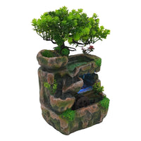 Mini Tabletop Rockery Fountain Waterfall Feng Shui Desktop Rockery Landscape Water Sound Indoor Desk Decoration for Home Office
