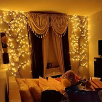 144 LED USB Wall Decoration Lights Willow Vine Branch Lights Warm White Light for Room Kitchen Wedding Christmas Halloween Decor
