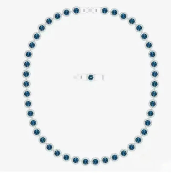2025 New Light Luxury Round Necklace Pendant Earnail Bracelet, High Jewelry Set, Daily Wear, Party Essential - Anniversary Gift